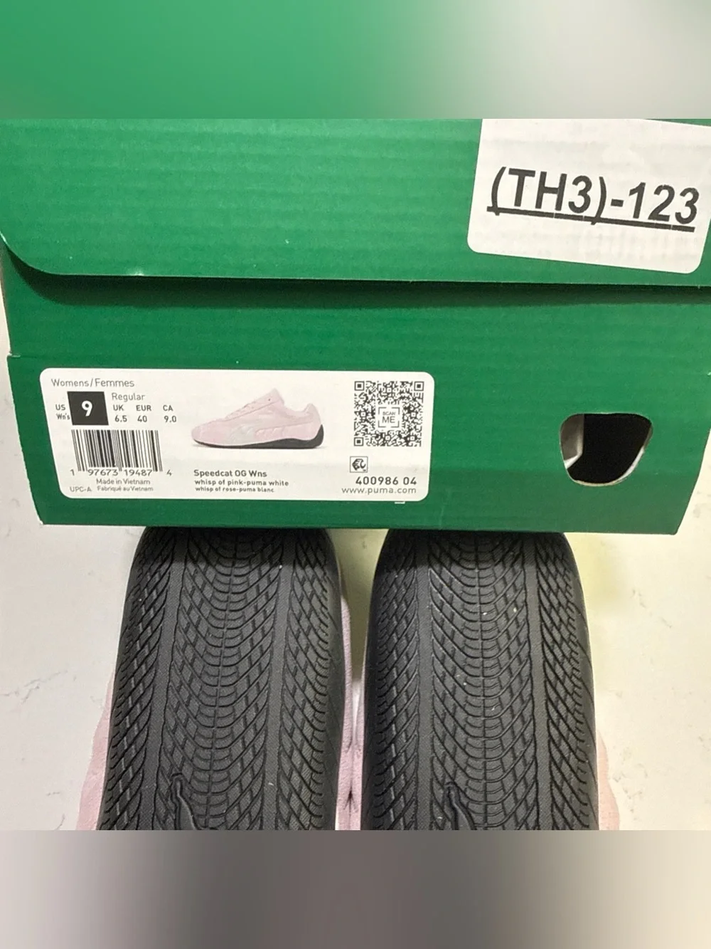 Puma Speedcat OG Wns Whisp of Pink Puma White Size 9 Women Sneakers New Box